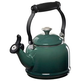 Le Creuset Enamel On Steel Demi Tea Kettle with Metal Finishes, 1.25 qt, Artichaut