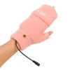 USB Heating Winter Gloves Cotton Knit Washable Women USB Fingerless