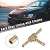 X AUTOHAUX 3 Pcs 4mm 0.16" Brass Car Barb Hose