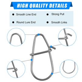 SHADDOCK Fishing Snaps Duo Lock HD Snaps Carabiner Hanger Fishing Swivel Snap Swivels Egg Snap Quick Change Snap Fishing Accessories Snap Trout Swivel Leader Swivel for Perch Trout Zander Pike (1#)