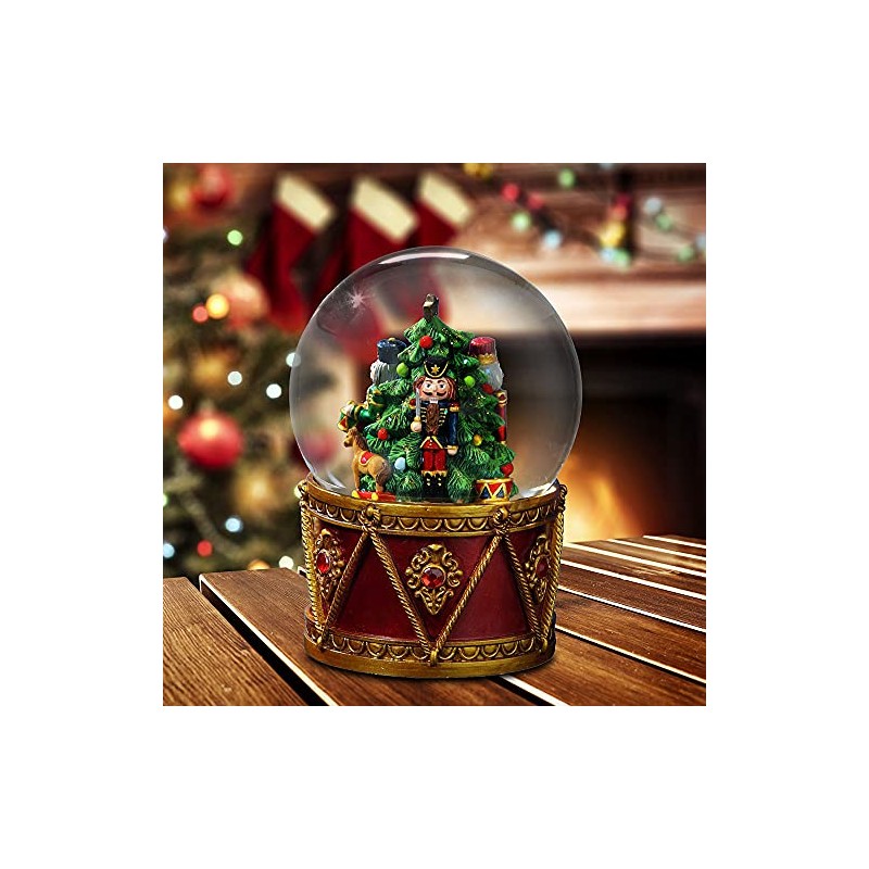 The San Francisco Music Box Company Nutcracker Drum Water Globe