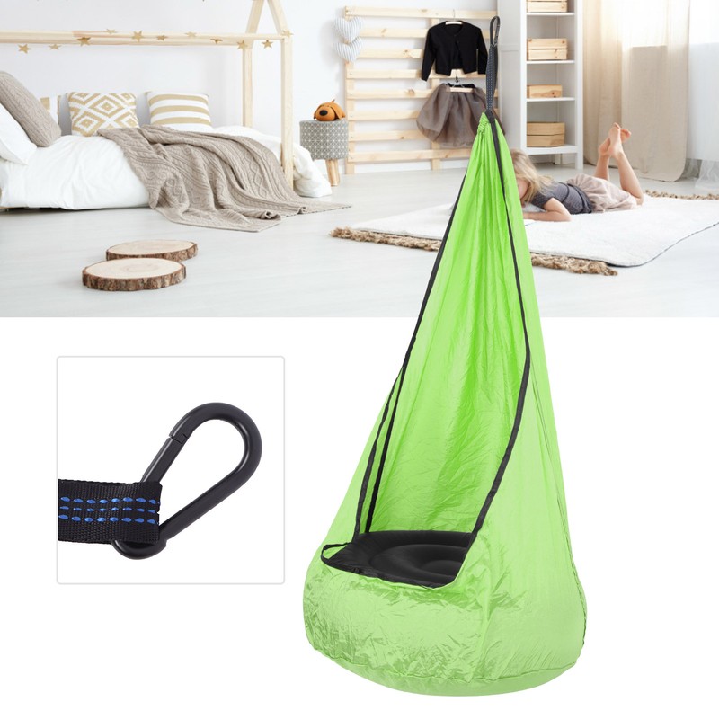 210T Wrinkled Nylon Taffta Pod Swing Seat Children Hanging Hammock