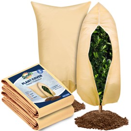 SCRUBIT Plant Covers Freeze Protection, 47.2 X 70.8 in. Frost Cloths for Outdoor Plants Fruit Trees & Shrubs with Zipper and Drawstring, Thick Winter Plant Covers - 2 Pack Tree Frost Blankets