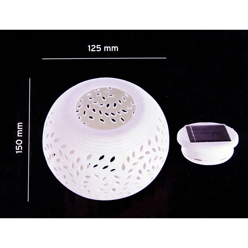 Solar Filigree Table Light - White
