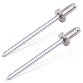 2 Pcs Stainless Steel Rosette Rivets Replacement Fit For GM Ford Chrysler AMC VIN Door Tag Rosette Petal Shape Universal Compatibility Fixing tools Sliver