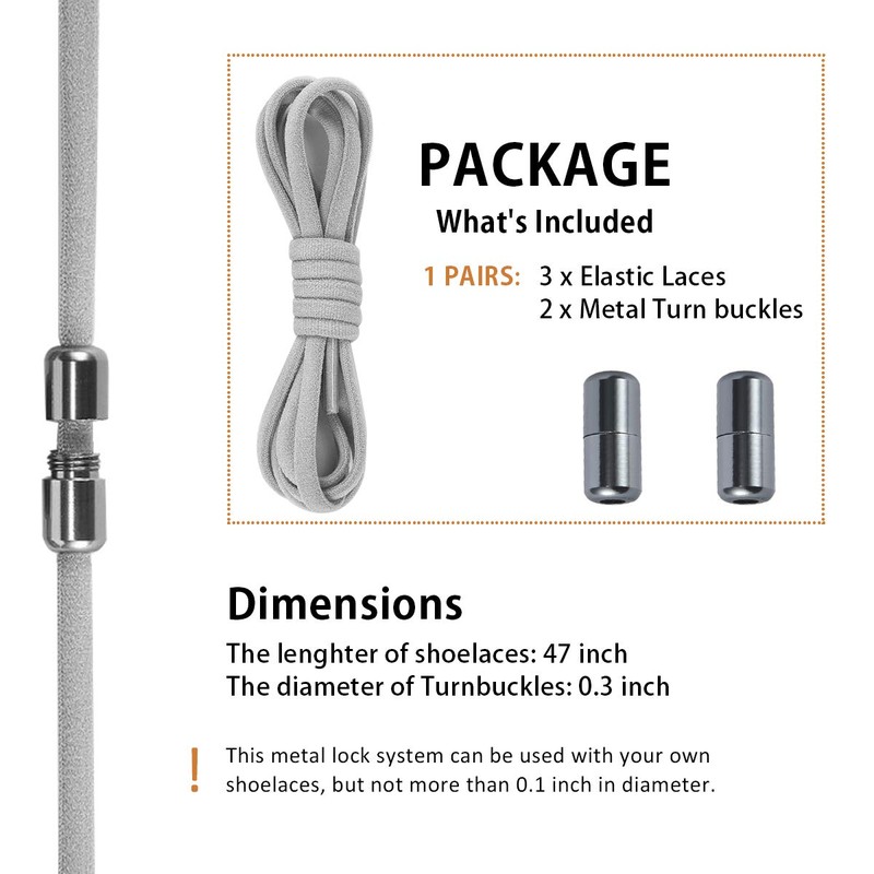 Elastic No Tie Shoe Laces For Adults,Kids,Elderly,One Size Fits All