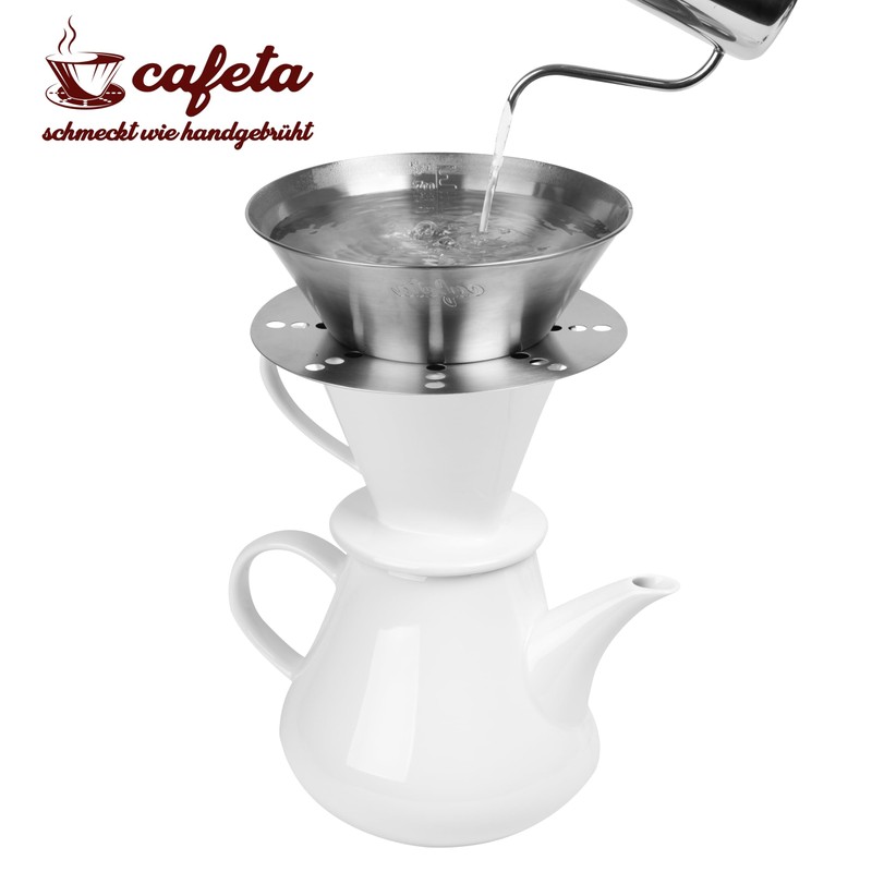 Cafeta Brewing aid for hand-brewed filter coffee, dishwasher-safe, 100% stainless