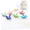 Housoutil Ceramic Chopstick Pillow Holder 12 Pcs Crane Chopsticks Rest