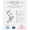 Moggans Merino Wool Crew Socks, 4-inch Above Ankle (UK, Alpha,