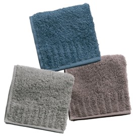 B-PLAID Handkerchief, Mini Towel Handkerchief, Imabari Towel, Set of 3, Made in Japan, Approx. 7.9 x 7.9 inches (20 x 20 cm), Men's, Women's, Mini Handkerchief, Hand Towel, Ribbed, Long Pile, Soft,