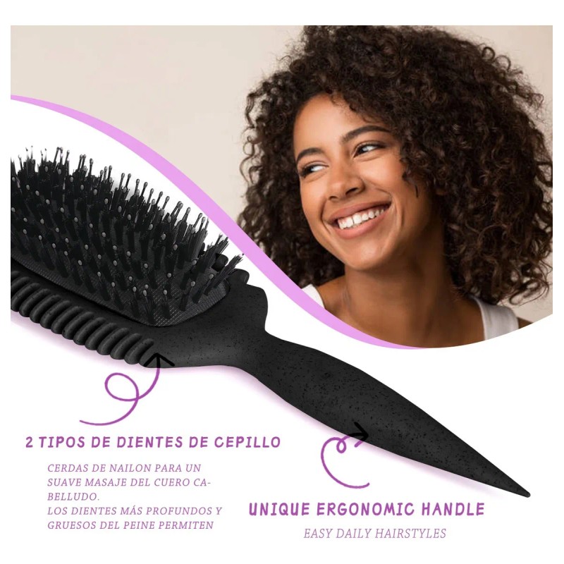 Cepillo Para Cabello Rebote Rizado Peine De Define Styling