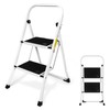 2 Step Stool, Folding Step Stool - Capacity with Wide