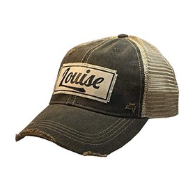 VINTAGE LIFE Best Friends Baseball Cap for Women Funny Trucker Hat Cute Distressed Ball Caps (Louise, Black)