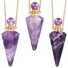 TUMBEELLUWA Amethyst Crystal Aromatherapy Essential Oil Diffuser Jewelry for Women