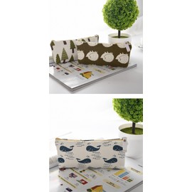 Gifts UK® Wild Animals Forest Whale Hedgehog Polar Bear Pattern Canvas Cute Pencil Cases Cosmetics Make Up Bags Pen Pouches *UK Stock* (Polar Bears)