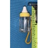 Vintage 80s Plastic Clip On Bell Bottle Charm ( Yellow