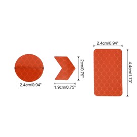 Unifizz 24pcs Orange Solid Reflective Stickers Tape Waterproof Decals Compatible with Car Motorcycle Bicycles 3 Sizes in One Sheet