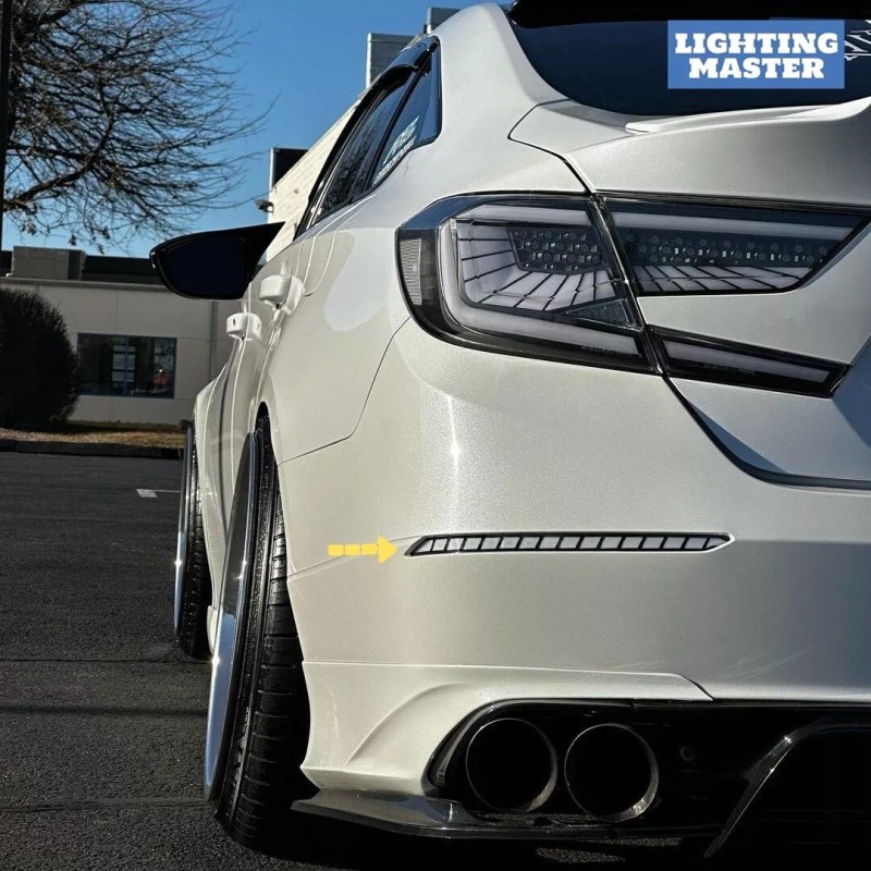lighting_master Clear Lens Rear Bumper LED Reflector Fits Honda Accord