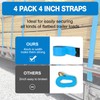 4" x30' Winch Straps with Flat Hook Flatbed Tie Downs