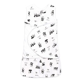 BambooBud Baby Wearable Blanket Sleeveless Unisex Sleeping Bag Swaddle Boy Girl Sleep Sack Viscose from Bamboo, Panda, 3-6Months