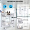 Medical Mobile Trolley Cart 2-Shelf 220 LBS Max Load Rolling