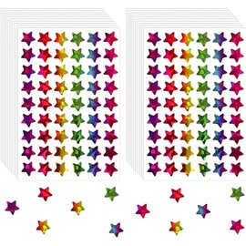 1620 Holographic Rainbow Star Stickers for Kids Reward, Behavior Chart, Student Planner and School Classroom Teacher Supplies, 0.6" Diameter
