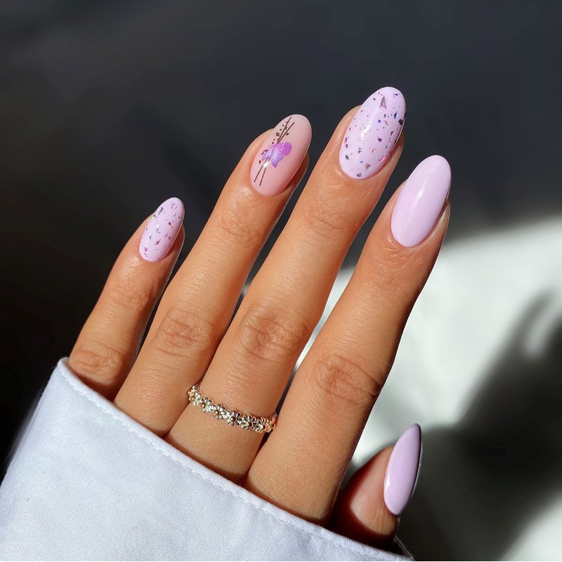 T22 Semilac UV Nagellack Top Flower Flakes 7 ml