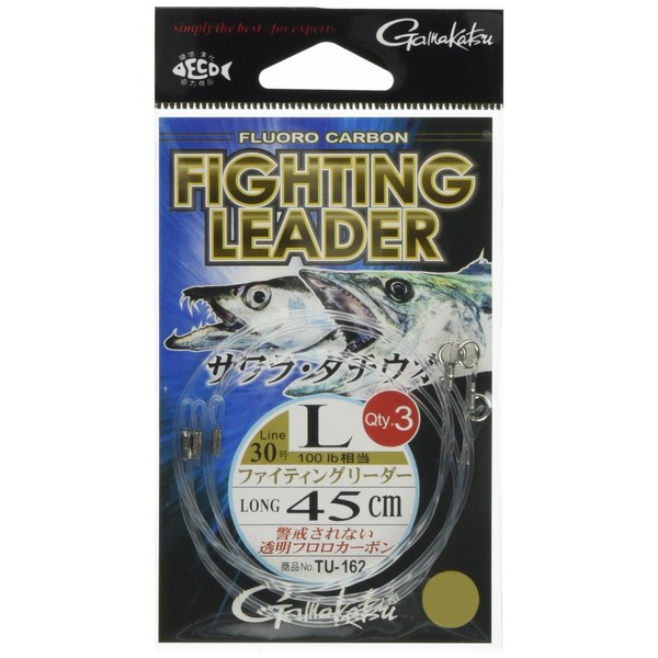 Gamakatsu Leader Fighting Leader Long Floro Carbon 45cm M (No. 22) Transparent TU162 42298