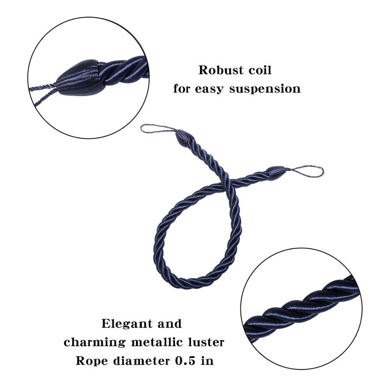 BEL AVENIR Curtain Ropes Tiebacks Tie-Backs Curtain Handmade Holdbacks with