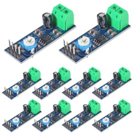 10pcs LM386 Audio Amplifier Module 200 Times Mono Audio Amplifier Board 5V-12V Input 10K Adjustable Resistance