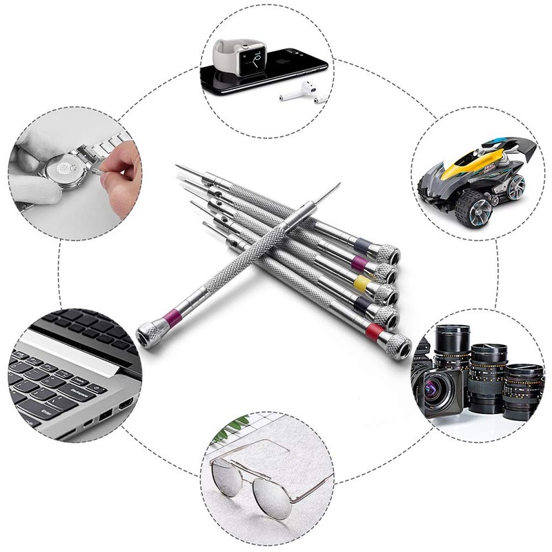 VAKOGAL Premium 6PCS Micro Precision Screwdriver Set, 0.8-1.6mm, Extra Replacement