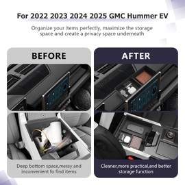 LUWU 2025 2026 GMC Hummer EV Accessories Set Compatible with 2022 2023 2024 2025 2026 GMC Hummer EV Accessories Hummer EV Dashboard Organizer 1PC & Hummer EV Center Console Organizer 1PC