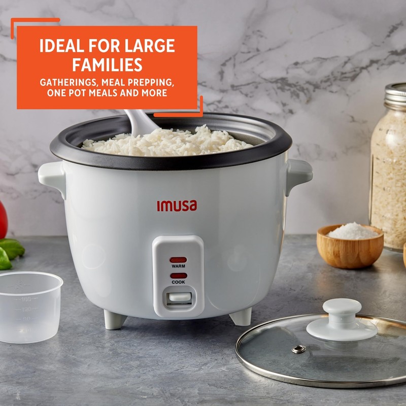 IMUSA Electric Rice Cooker 16 Cup Cooked 8 Cup Uncooked