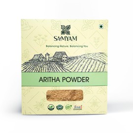 SAMYAM Aritha/Reetha (Soapnut) Powder - 200g Pack | Natural Hair and Scalp Cleanser