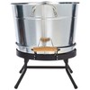 Tablecraft Beverage Tub Set, 6 Gallon, Galvanized/Black
