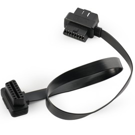 XINXXR OBD2 Extension Cable - 16 Pin OBD2 Splitter 1x Male and 2X Female Cable Adapter - 2FT/60CM Durable Flat Design