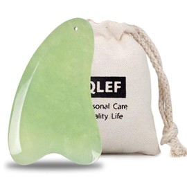 Jade Gua Sha Werkzeug zum Schaben, zur Massage, handgefertigt, Jade kujaw/Gua-Sha-Brett, Werkzeug für Graston-Spa-Akupunkturbehandlung, Triggerpunkttherapie auf Gesicht, Arm, Fuß, Form: kleines Dreieck