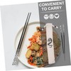 Gatuida 1 Set Stainless Design Chopsticks Set Reusable Non Slip
