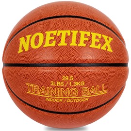 Noetifex Weighted Heavy Basketball 3LBS/2.2LBS 29.5"/28.10" Training Equipment for Indoor & Outdoor – Improve Dribbling, Passing, Handling & Rebounding Skills Weighted Training Basketball (Deflated)