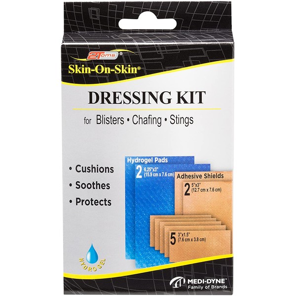2Toms Skin-On-Skin Dressing Kit - Medical Grade Adhesive Bandages - Blisters, Stings, Chafing & Skin Irritations (All Day Wear)