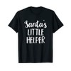 Santa's Little Helper - Cute Funny Christmas Slogan T-Shirt, black