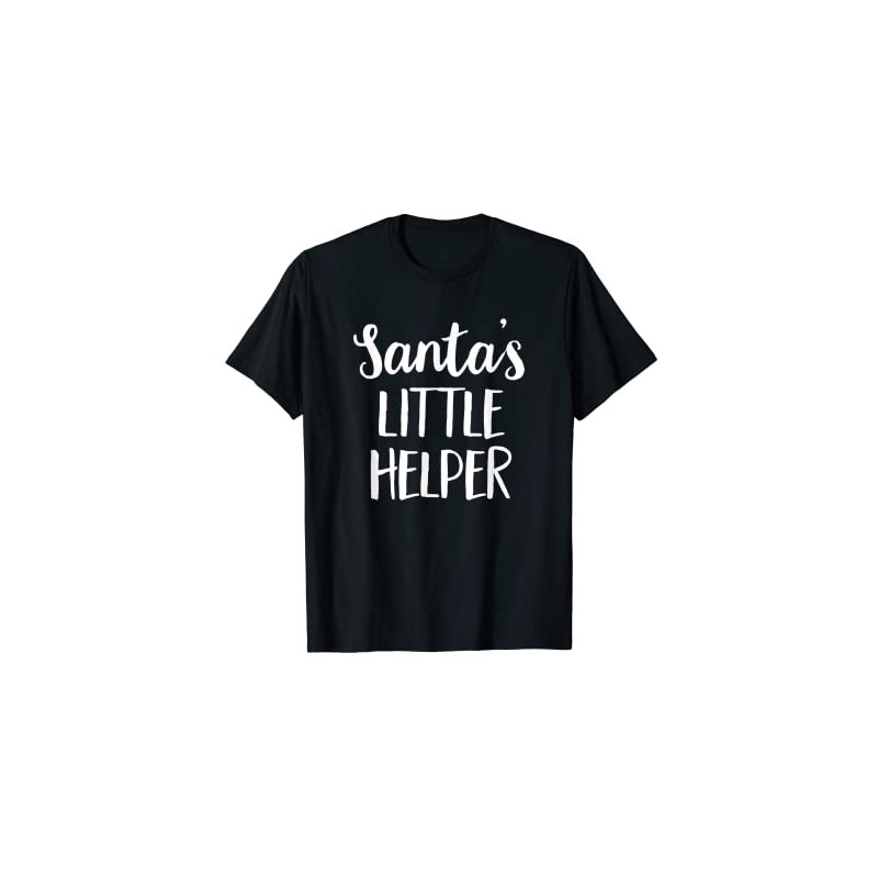 Santa's Little Helper - Cute Funny Christmas Slogan T-Shirt, black