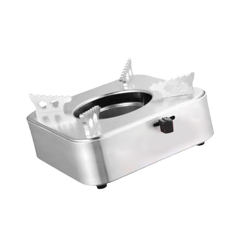 Square Camping Stove Fast Heating Adjust Fire Portable Alcohol Burner