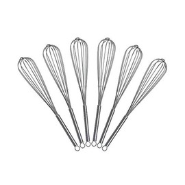 8 inch Mini Wire Whisk 6 Pack - Stainless Steel