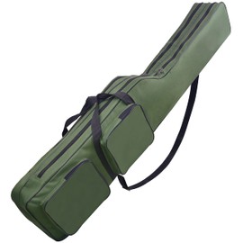 FUSIGO Fishing Rod Case Fishing Pole Bag 4.27ft Waterproof Fishing Tackle Bag Organizer Fishing Tackle Storage Bag Folding Large Capacity Fishing Trave Bag