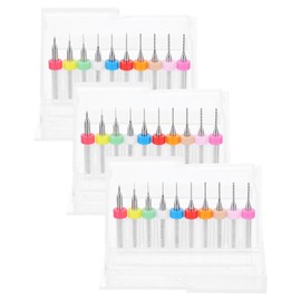 sourcing map 3 Set (30pcs) PCB Drill Bit Set 1/8" Shank 0.1mm-1mm Tungsten Carbide Micro Twist Drill Bits Tools for Print Circuit Board Jewelry Plastic Wood Soft Metal