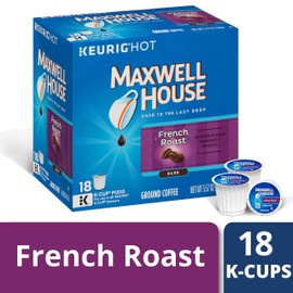Maxwell House French Roast Coffee K-Cup Pods, 18 count