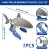 JazRvr Tralalero Tralala Shark Cuddly Toy, Funny Italian Brain Red