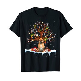 Puggle Reindeer Costume Christmas Ornaments T-Shirt