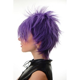 WIG ME UP - BLUE144-T2404 Women's Wig Short Hair Wig Short Toupeed Wild Strands 80s Wave Punk Purple Blue Purple